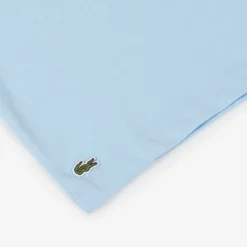 Lacoste Tops*Blue Cotton Varsity T-Shirt