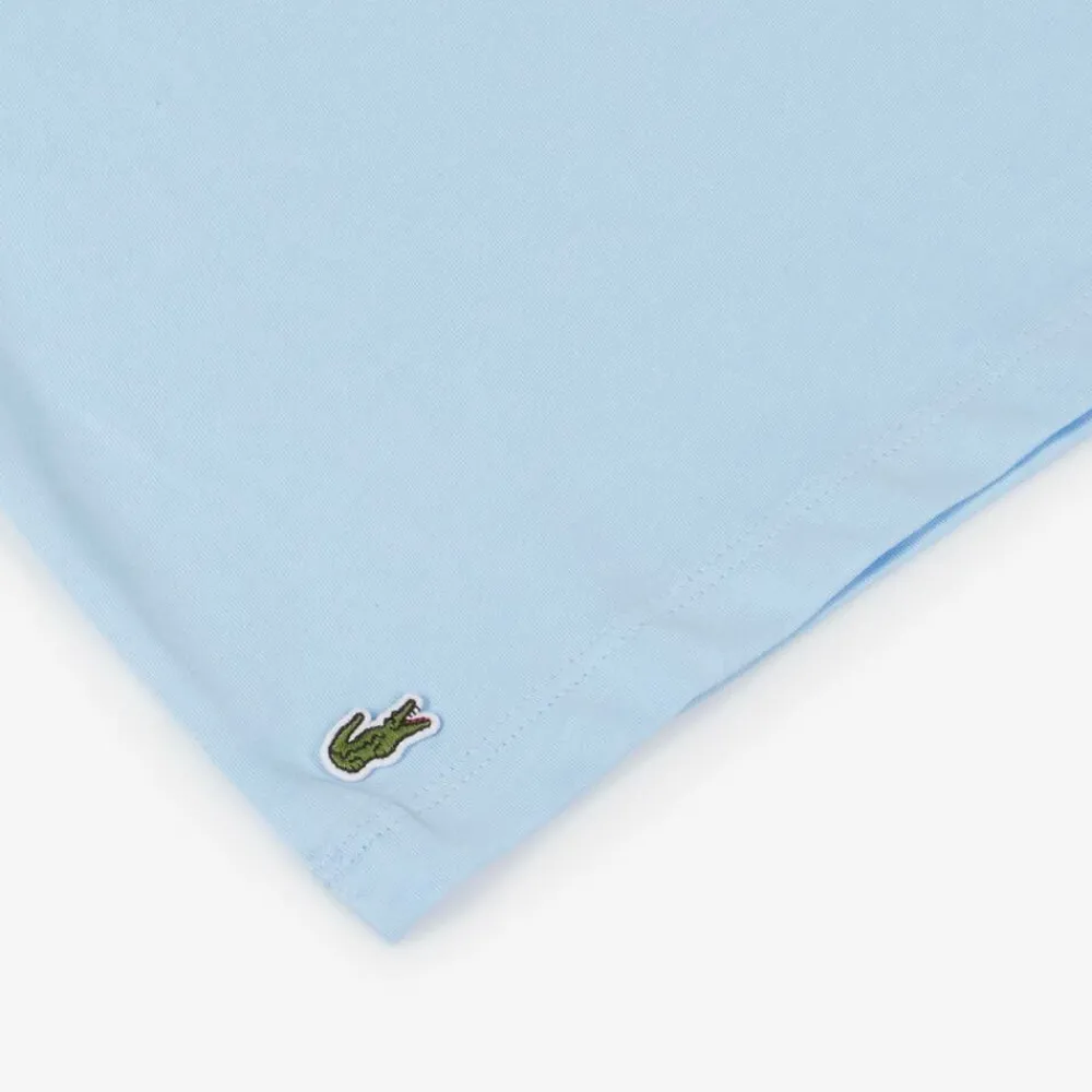Lacoste Tops*Blue Cotton Varsity T-Shirt