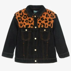 KENZO KIDS Coats & Jackets|Coats & Jackets*Blue Denim & Leopard Print Fleece Jacket