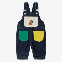 Bobo Choses Trousers*Blue Denim Colourblock Dungarees