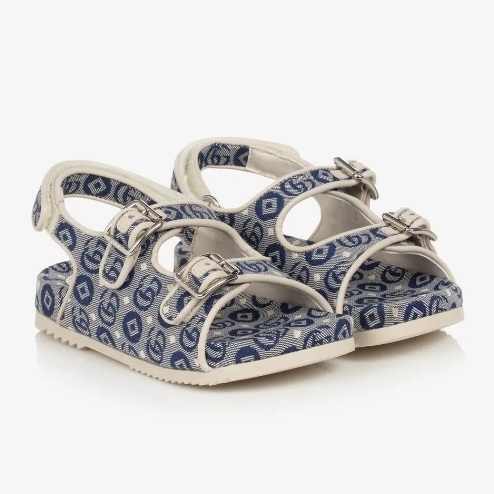 Gucci Sandals|Sandals*Blue Double G Canvas Sandals