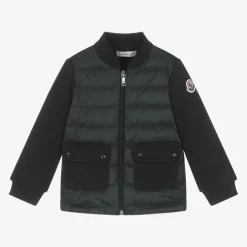 Moncler Enfant Tops|Tops*Blue Down Padded Cotton Baby Zip-Up Top