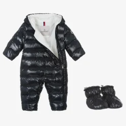 Moncler Enfant Snowwear|Snowwear*Blue Down Padded Indro Puffer Snowsuit