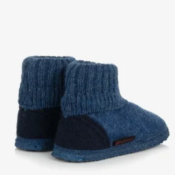 Giesswein Slippers|Slippers*Blue Felted Wool Slippers
