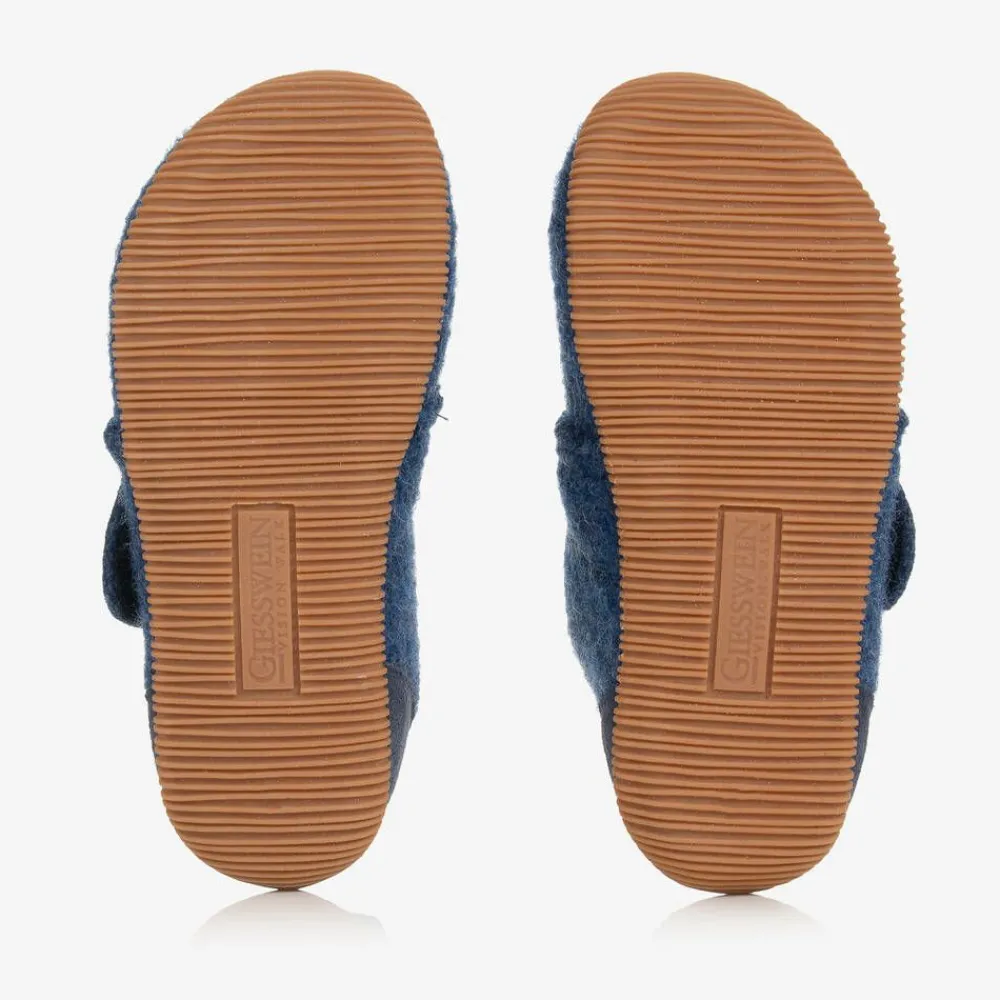 Giesswein Slippers|Slippers*Blue Felted Wool Slippers
