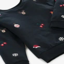 NAME IT Tops*Blue Festive Cotton Sweatshirt