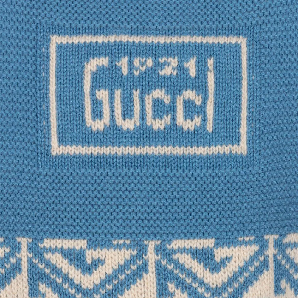 Gucci Shorts|Shorts*Blue G Wool Knit Dungaree Shorts