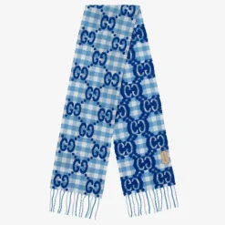 Gucci Scarves|Scarves*Blue GG Logo Scarf (140cm)