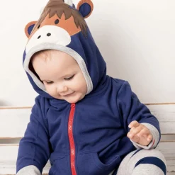 Blade amp; Rose Tops|Tops*Blue Hamish Highland Cow Zip-Up Top