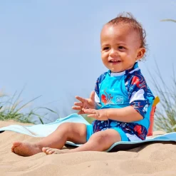 Splash About Swimwear*Blue Happy Nappy Baby Sun Suit (UPF50+)