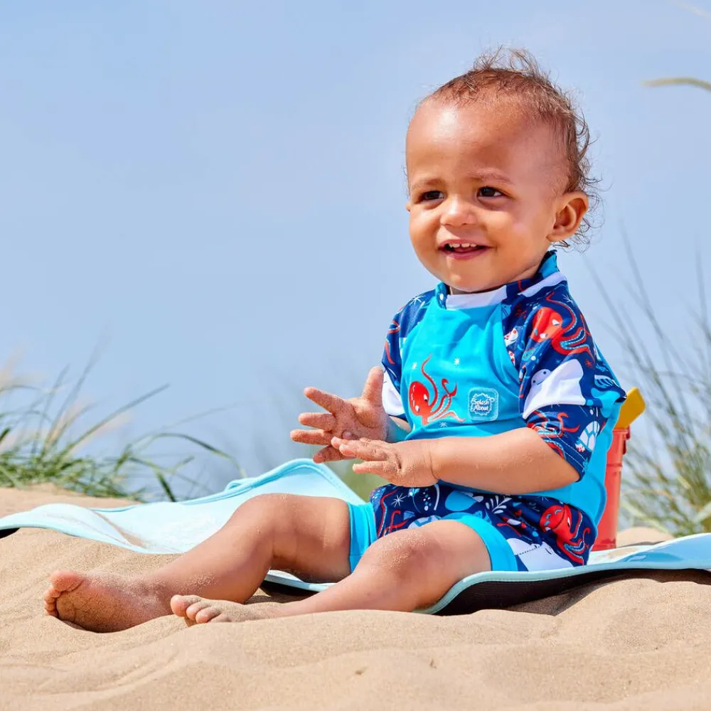 Splash About Swimwear*Blue Happy Nappy Baby Sun Suit (UPF50+)