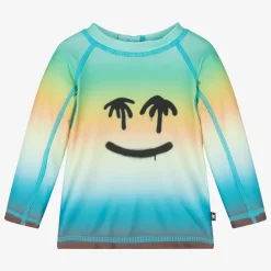 Molo Swimwear*Blue Happy Palm Sun Protective Top (UPF50+)