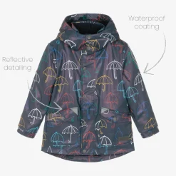 Mitty James Coats & Jackets|Coats & Jackets*Blue Hooded Waterproof Umbrella Raincoat