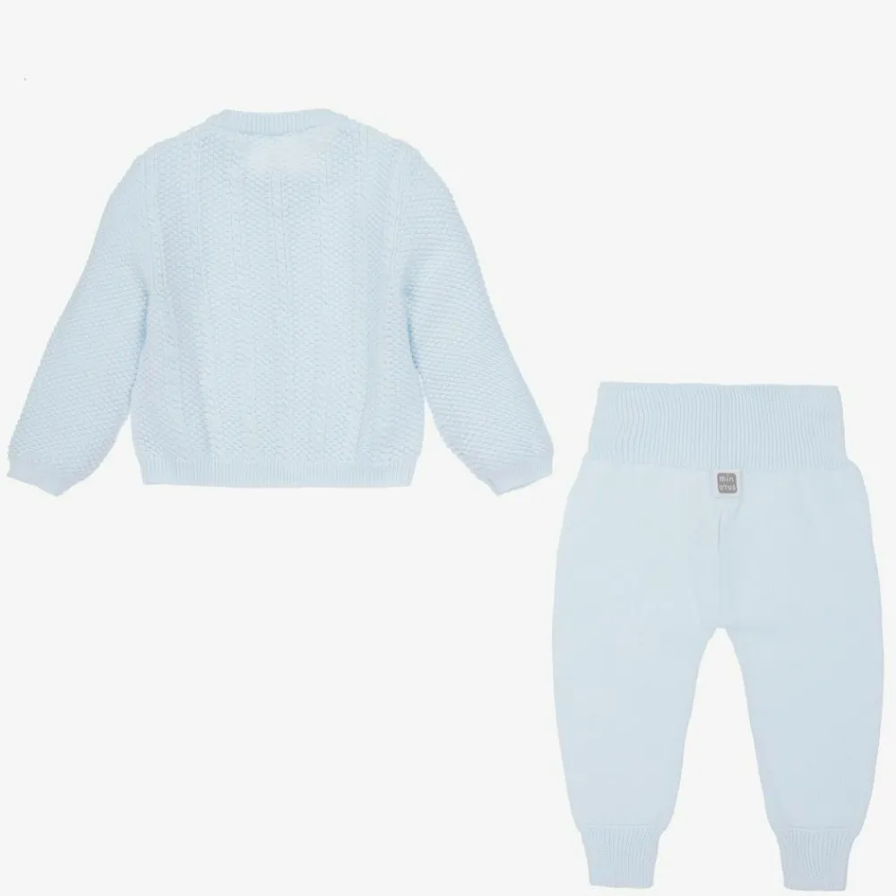 Minutus Outfit Sets*Blue Knitted Baby Trouser Set