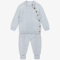 Beau KiD Outfit Sets*Blue Knitted Baby Trouser Set