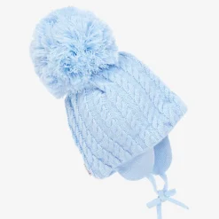 Sätila of Sweden Hats*Blue Laura Knitted Giant Pom-Pom Beanie
