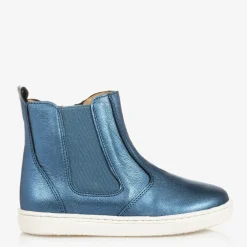 Joyday Boots|Boots*Blue Leather Ankle Boots