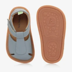 Tip Toey Joey Sandals|Sandals*Blue Leather Baby Sandals