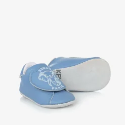 KENZO KIDS Pre Walkers|Pre Walkers*Blue Leather Elephant Pre-Walker Shoes