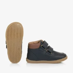 Bobux IWalk Boots|Boots*Blue Leather Velcro Boots