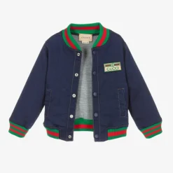 Gucci Coats & Jackets|Coats & Jackets*Blue Logo Bomber Jacket