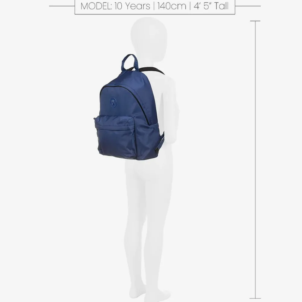 Versace Bags*Blue Medusa Logo Backpack (39cm)