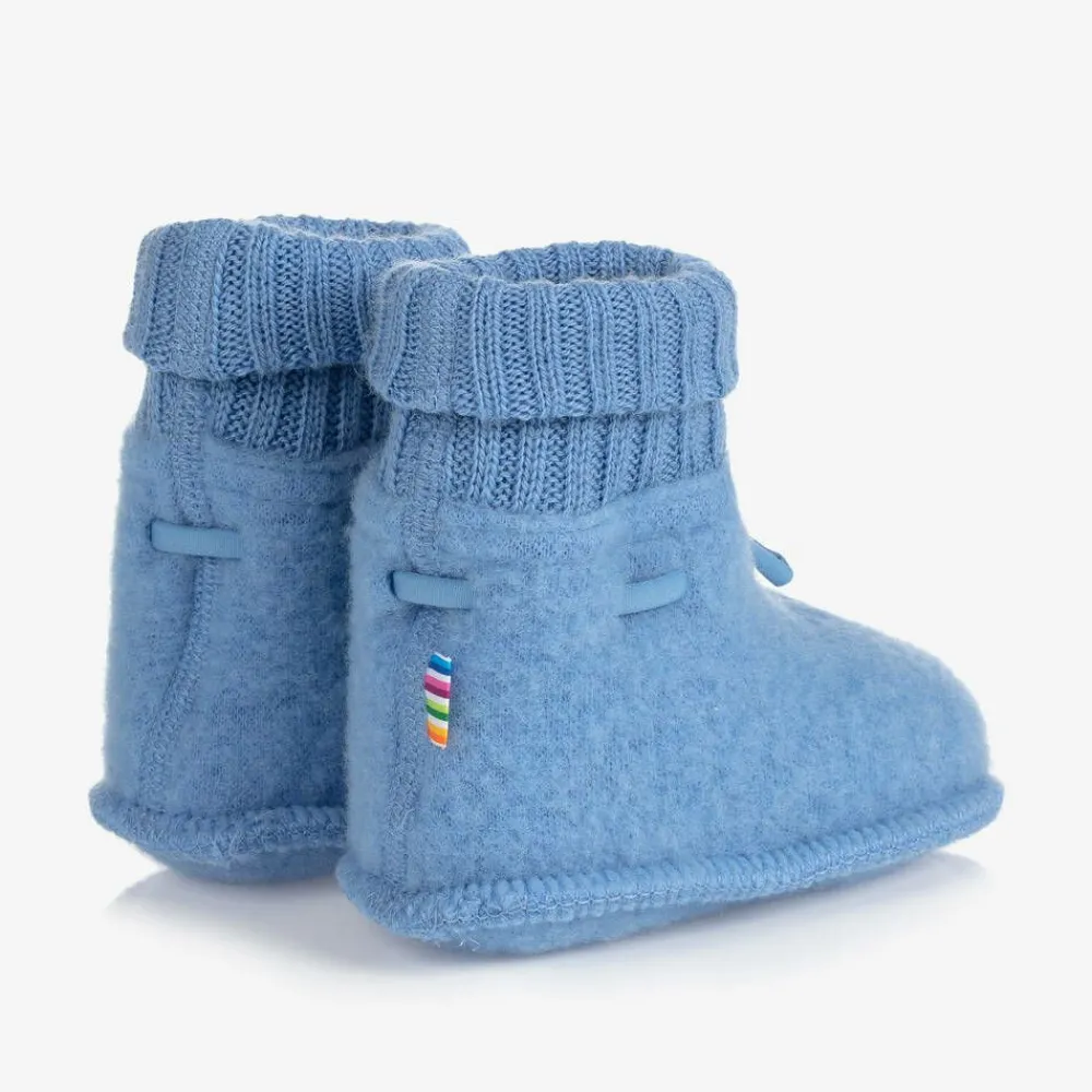 Joha Booties|Booties*Blue Merino Wool Baby Booties