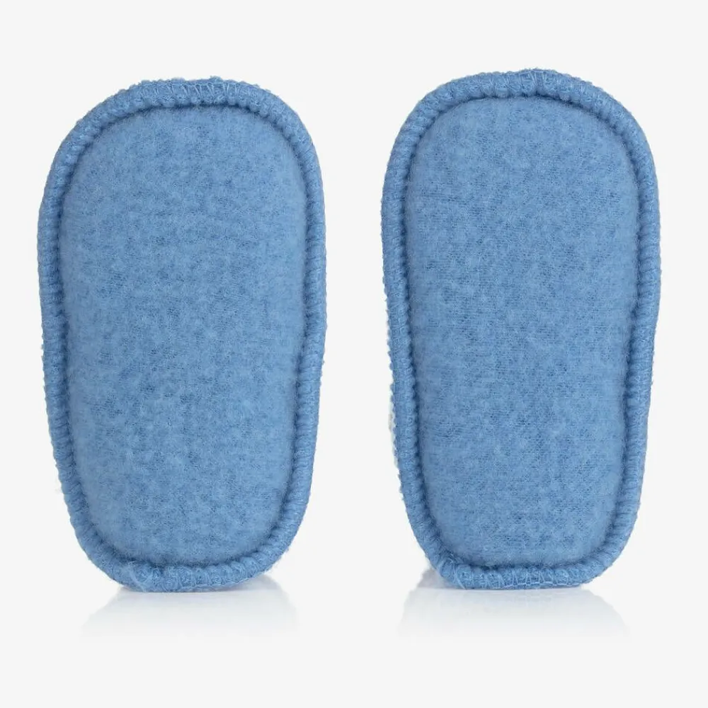 Joha Booties|Booties*Blue Merino Wool Baby Booties
