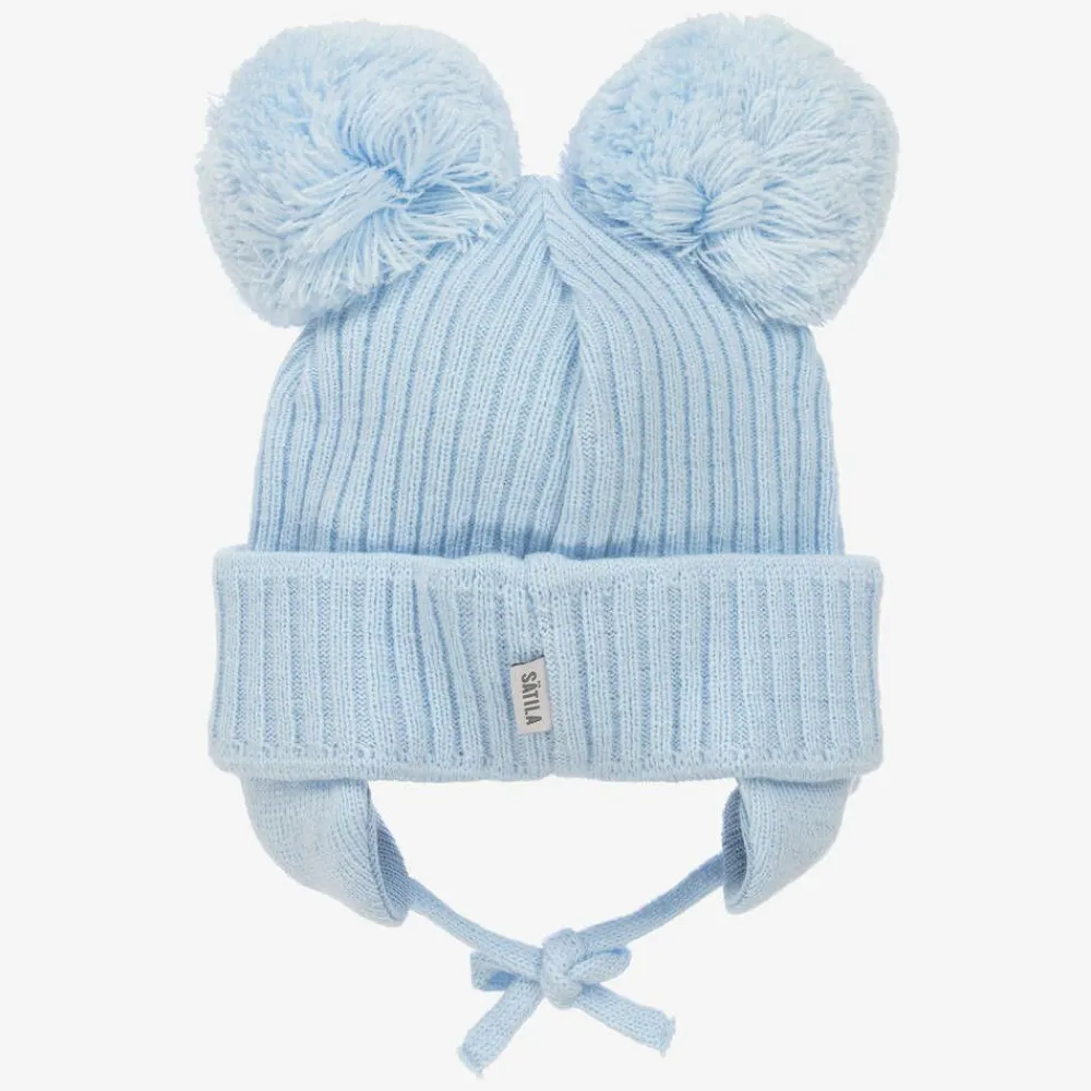 Sätila of Sweden Hats*Blue Minnie Double Pom-Pom Hat