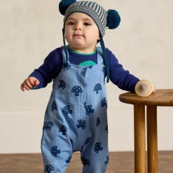 The Bonniemob Trousers*Blue Organic Cotton Baby Dungarees
