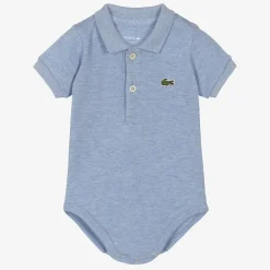 Lacoste Gifts|Babysuits*Blue Organic Cotton Polo Bodysuit