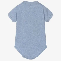 Lacoste Gifts|Babysuits*Blue Organic Cotton Polo Bodysuit