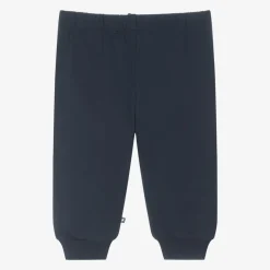 Molo Trousers*Blue Organic Cotton Smile Joggers Oceanic