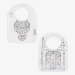 Atelier Choux Paris Gifts|Sleeping Accessories*Blue Organic Cotton Swaddle & Bib Set