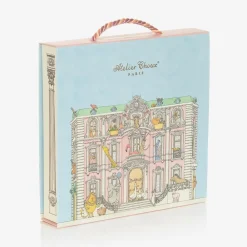 Atelier Choux Paris Gifts|Sleeping Accessories*Blue Organic Cotton Swaddle & Bib Set