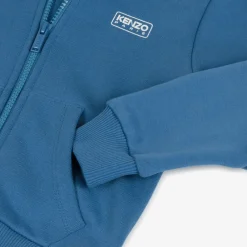 KENZO KIDS Tops*Blue Organic Cotton Zip-Up Top