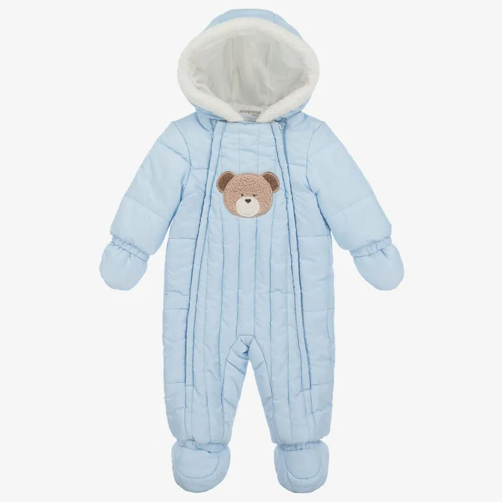 Mayoral Snowwear|Snowwear*Blue Padded Baby Snowsuit
