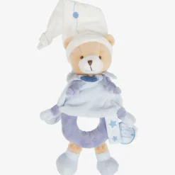 Doudou et Compagnie Toys*Blue Plush Teddy Rattle (21cm)