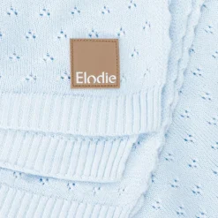 Elodie Blankets & Shawls*Blue Pointelle Baby Blanket (100cm)