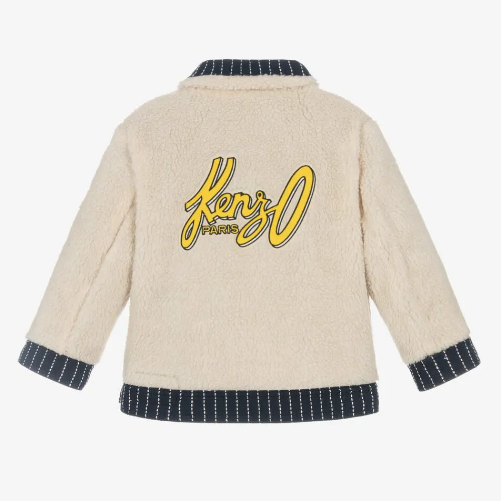 KENZO KIDS Coats & Jackets*Blue Reversible Sherpa Fleece Jacket