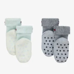 Tommy Hilfiger Socks|Socks*Blue Ribbed Cotton Baby Socks (2 Pack)