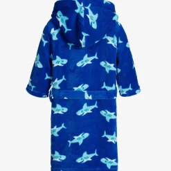 Playshoes Towels & Robes|Nightwear*Blue Shark Fleece Dressing Gown