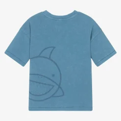 Roarsome Tops*Blue Shark Organic Cotton T-Shirt
