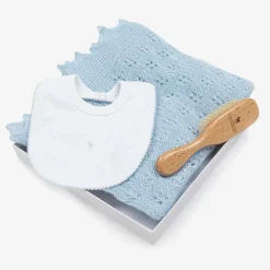 G.H.Hurt amp; Son Gifts*Blue Shawl & Bib Baby Gift Set