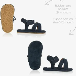 Donsje Sandals|Sandals*Blue Suede Baby Sandals
