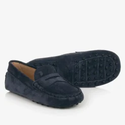 Tods Loafers & Moccasins|Loafers & Moccasins*Blue Suede Leather Gommino Moccasins