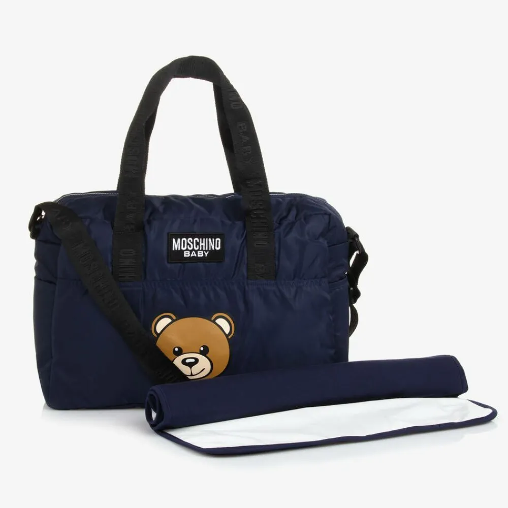 Moschino Baby Bags*Blue Teddy Bear Baby Changing Bag (40cm)