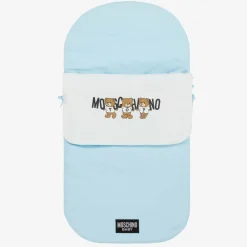 Moschino Baby Gifts*Blue Teddy Bear Logo Cotton Baby Nest (80cm)