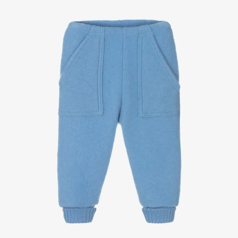 Joha Trousers|Trousers*Blue Thermal Wool Joggers