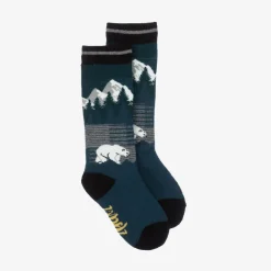 Deux par Deux Socks|Socks*Blue Thermal Wool Mountain Socks